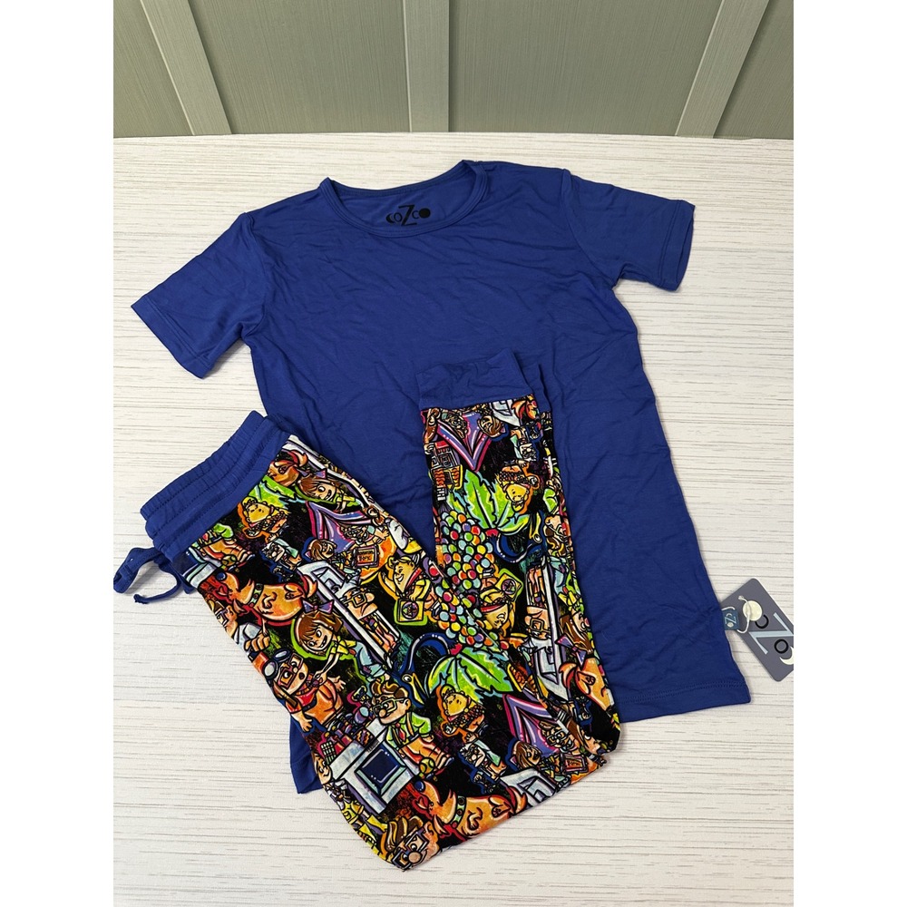 Cozco Kids Up Movie Bamboo Pajama Set Blue Russell Carl Dug 7/8 NWT